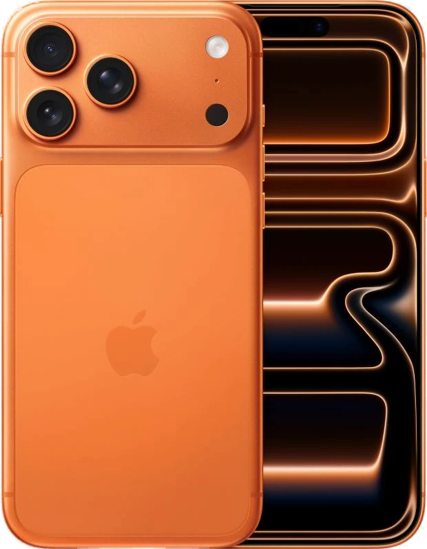 iPhone 17 Pro Max Laranja-cósmico — imagem ilustrativa (foto oficial)